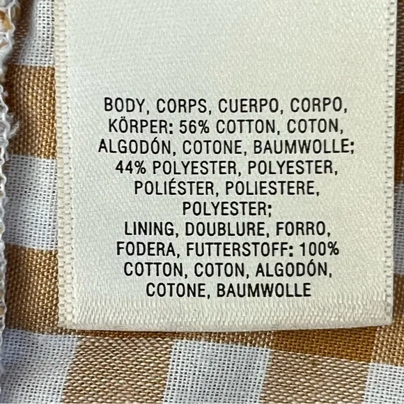 Anthropologie Maeve Scalloped Crop Top Sz‎ 6 Neutral Motif Brown Spaghetti strap - Picture 9 of 13